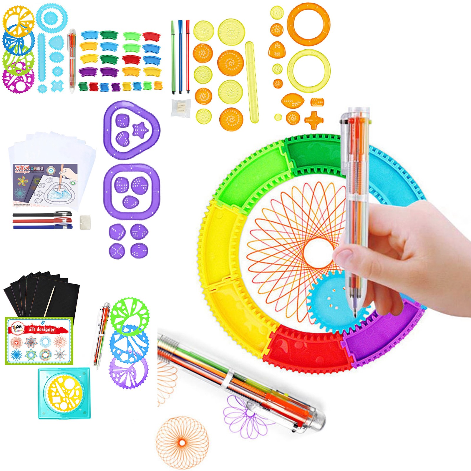 Kids Education Drawing - Juego de Spirografos Coloridos, Kit de