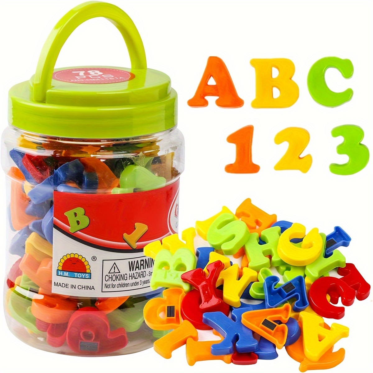 Kids Education Number - 78 Uds letras magnéticas números alfabeto,