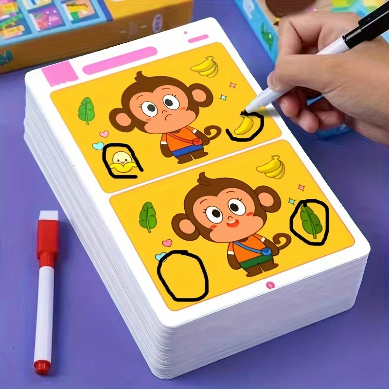 Kids Education Level - Encuentra diferencias Juego de cartas Rompecabezas