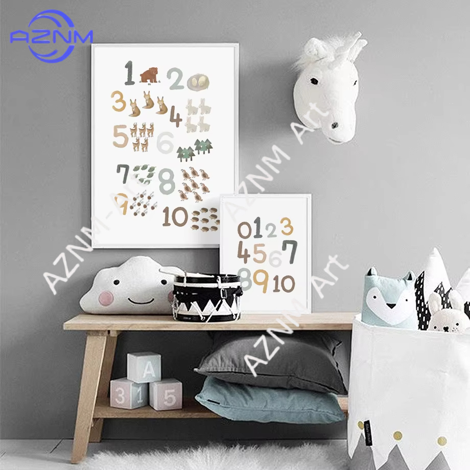 1/2 Piezas de Lienzo Decorativ - Kids Education Number reseña y precio