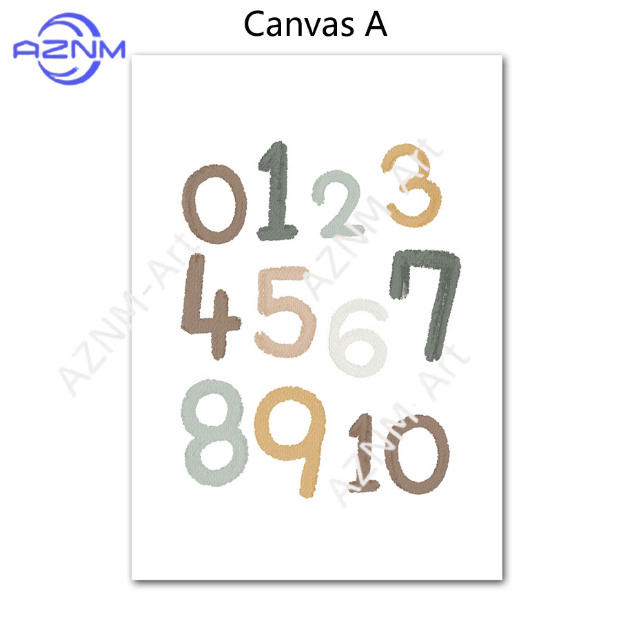 1/2 Piezas de Lienzo Decorativ - Kids Education Number reseña y precio