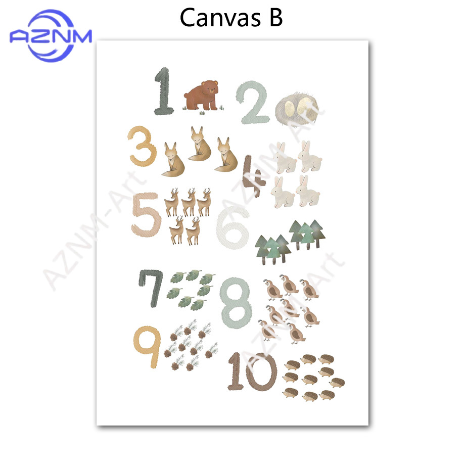 1/2 Piezas de Lienzo Decorativ - Kids Education Number reseña y precio