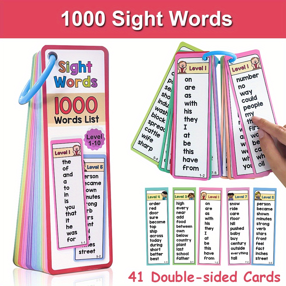 Tarjetas Flash de 1000 palabra - Kids Education Level reseña y precio